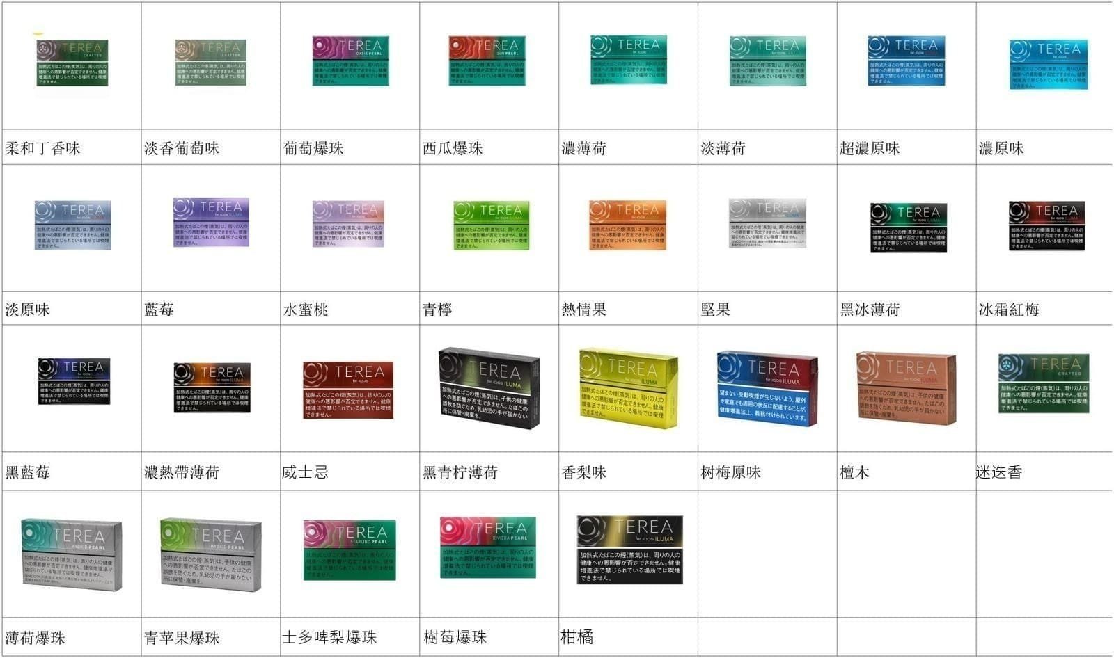 日版TEREA煙彈IQOS ILUMA加熱煙機專用菸彈台灣官網